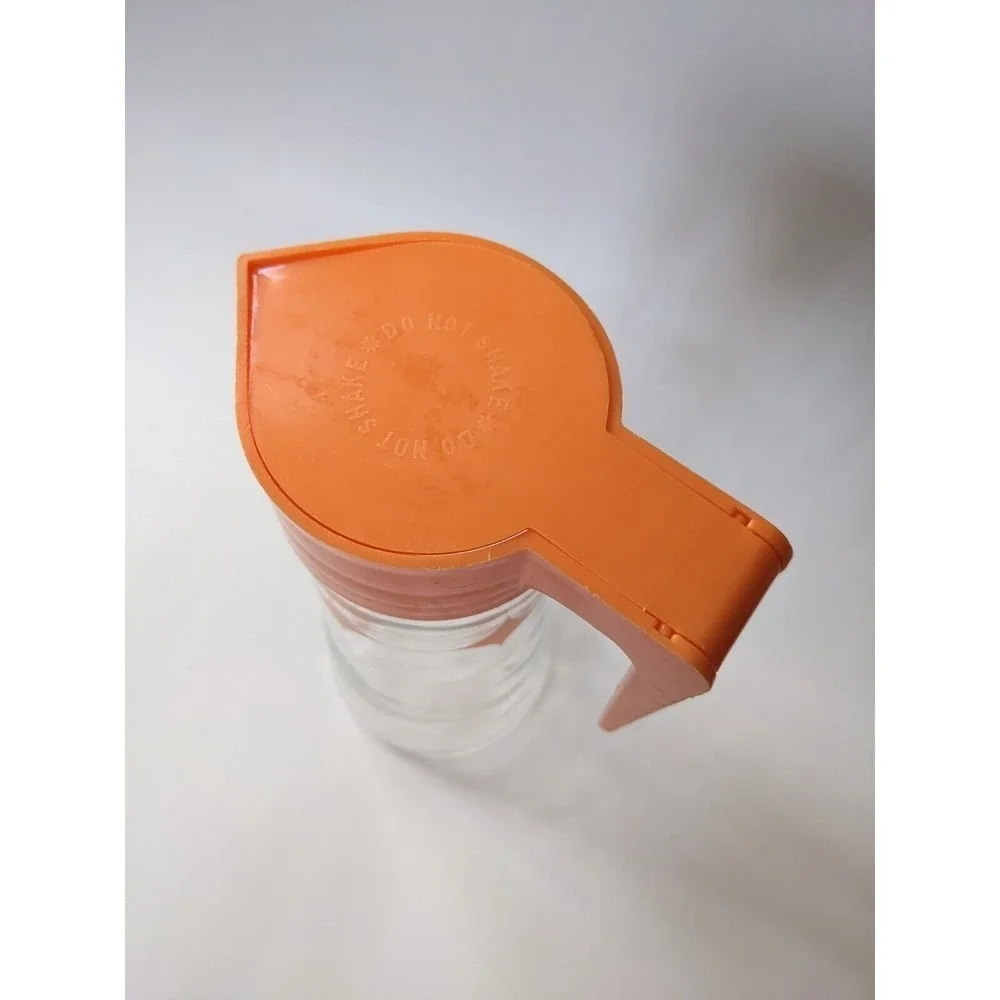 Vtg Mid-Century Anchor Hocking Glass Carafe Orange Juice Pitcher Atomic Diamond‎